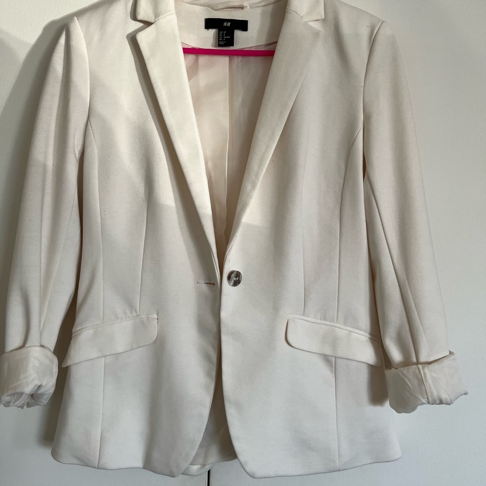H&M Cream blazer size 8